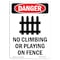 Signmission OSHA Sign, No Climbing Or Playing, 7in X 5in Decal, 5" W, 7" L, Portrait, No Climbing Or Playing OS-DS-D-57-V-2092 - alternate 1
